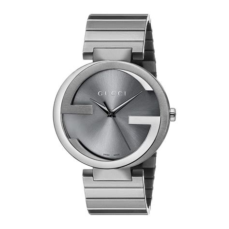 Gucci YA133210 Interlocking G 42MM Men's Grey Stainless 